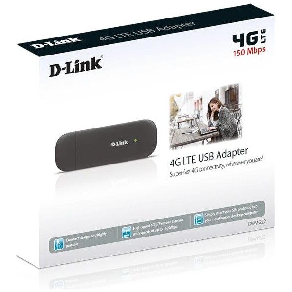 D-link dwm-222/r 4g lte usb adapter sim 3g/4g